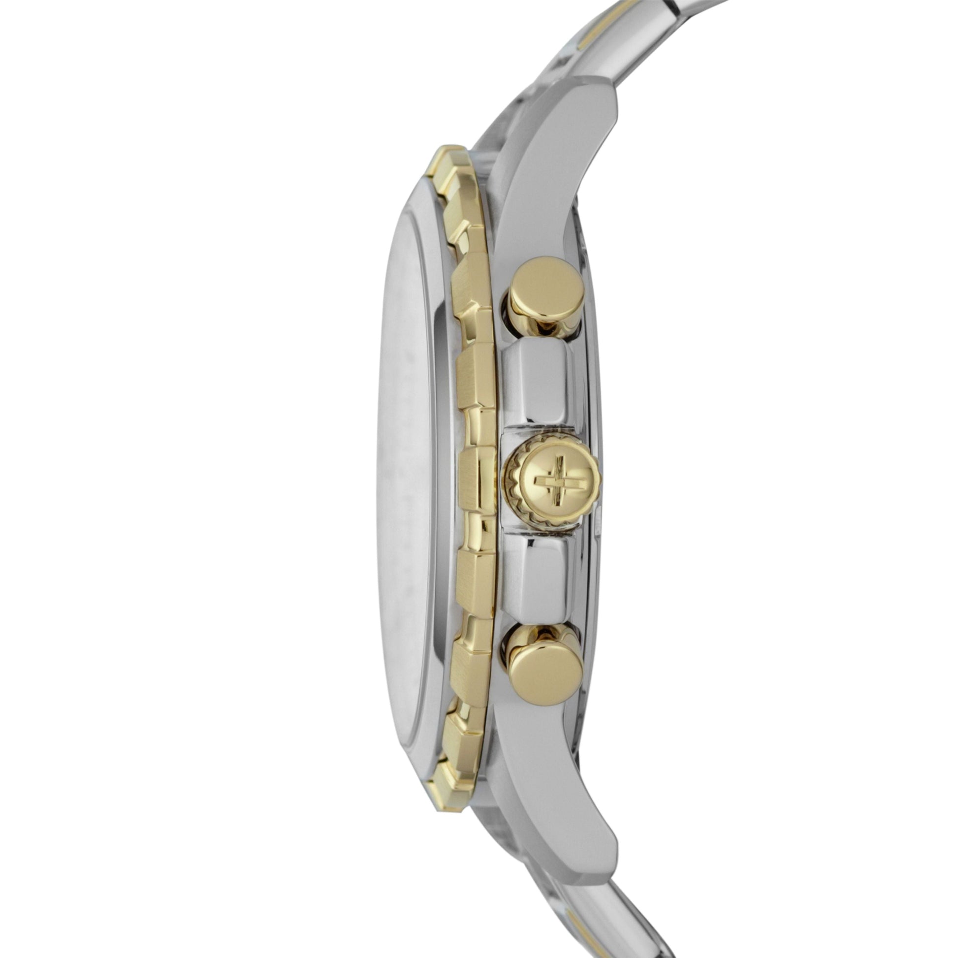 Fossil Dean Chronograph White Dial Silver Steel Strap Watch for Men - FS4795
