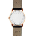 Movado Museum Classic Black Dial Black Leather Strap Watch For Women - 607061