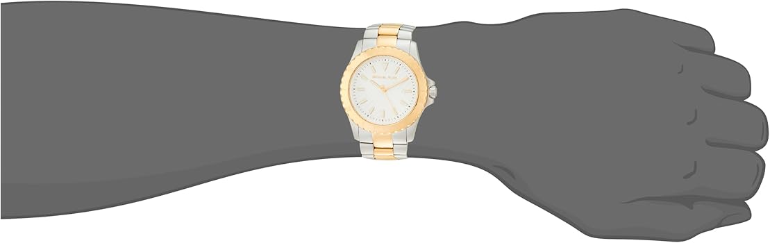 Michael Kors Everest Three Hand Silver Dial Two Tone Steel Strap Watch For Men - MK9141