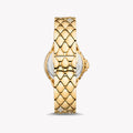 Michael Kors Camile Analog White Dial Gold Steel Strap Watch for Women - MK4801