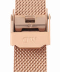 Daniel Wellington Petite Melrose Pink Dial Rose Gold Mesh Strap Watch For Women - DW00100368