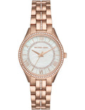 Michael Kors Lauryn Mother of Pearl Dial Rose Gold Steel Strap Watch for Women - MK3716