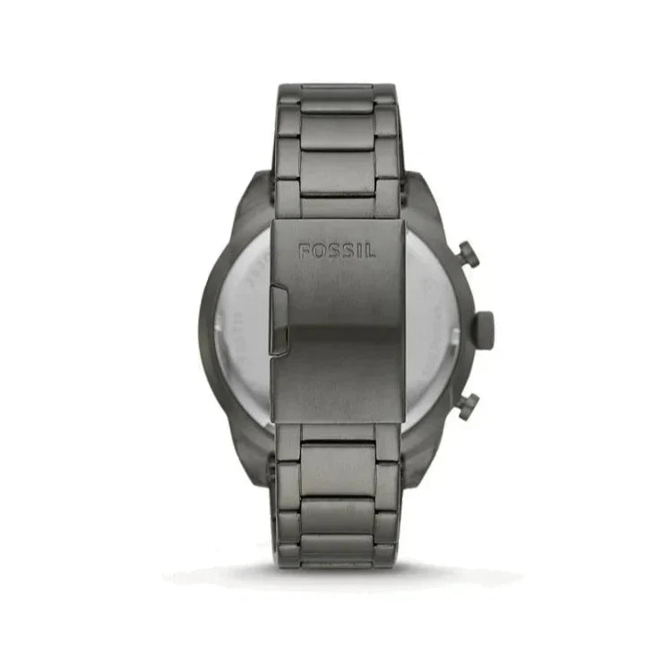 Fossil Bronson Chronograph Blue Dial Grey Steel Strap Watch for Men - FS5711