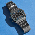 Fossil Retro Digital Black Dial Black Steel Strap Watch for Men - FS5846