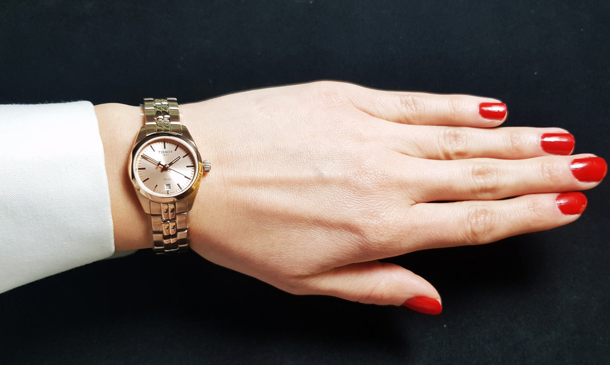 Tissot T Classic PR 100 Donna Rose Gold Lady Small Watch For Women - T101.010.33.451.00