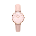 Daniel Wellington Petite Rouge Pink Dial Pink Leather Strap Watch For Women - DW00100511