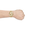 Fossil Garrett Chronograph Gold Dial Gold Steel Strap Watch for Men - FS5772