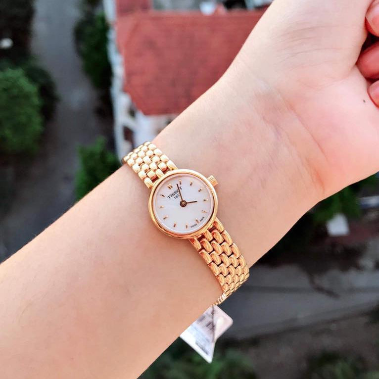 Tissot T Lady Lovely Silver Dial Rose Gold Steel Strap Watch For Women - T058.009.33.031.01