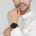 Fossil Neutra Chronograph Black Dial Black Steel Strap Watch for Men - FS5525