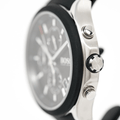 Hugo Boss Velocity Black Dial Black Leather Strap Watch for Men - 1513716