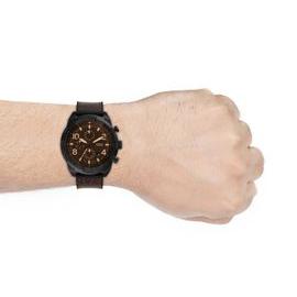 Fossil Bronson Chronograph Brown Dial Brown Leather Strap Watch for Men - FS5713