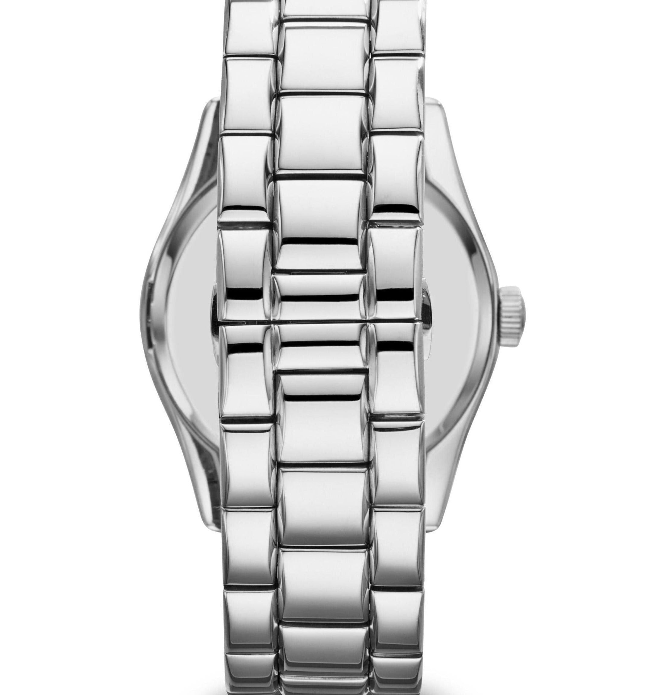 Emporio Armani Classic Quartz Silver Dial Silver Steel Strap Watch For Men - AR0647