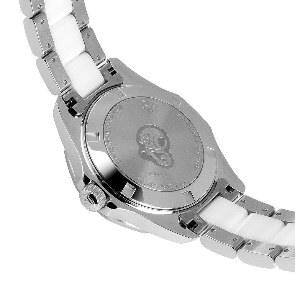 Tag Heuer Aquaracer Diamonds White Dial Two Tone Steel Strap Watch for Women - WAY131H.BA0914