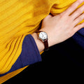 Tissot Le Locle Automatic Lady Silver Dial Brown Leather Strap Watch For Women - T41.1.113.77