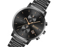 Hugo Boss Integrity Black Dial Black Steel Strap Watch for Men - 1513780