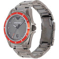 Emporio Armani Sigma Quartz Grey Dial Grey Steel Strap Watch For Men - AR11178