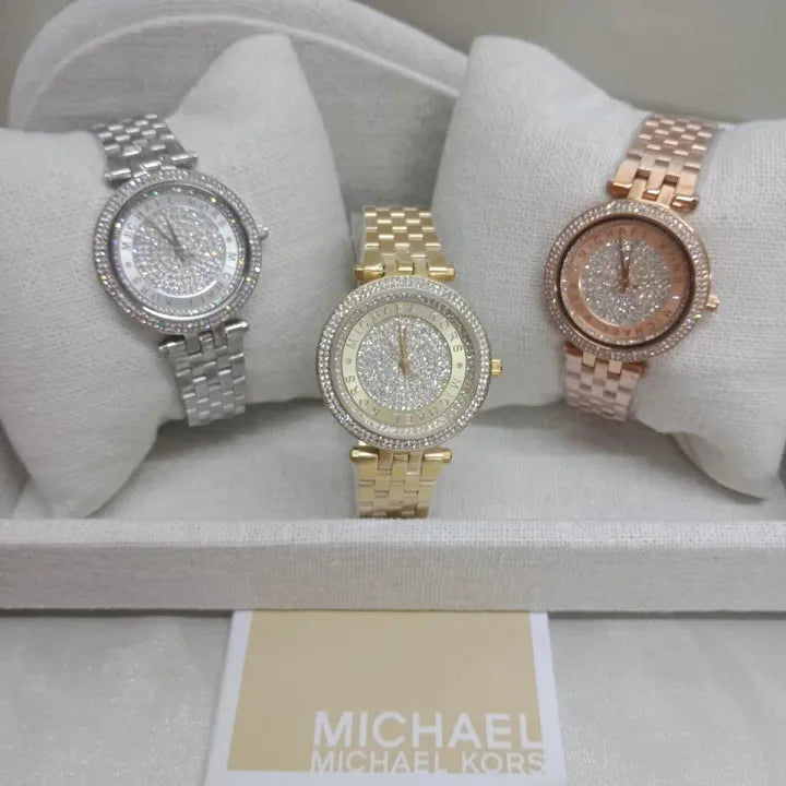 Michael Kors Darci Gold Dial Gold Steel Strap Watch for Women - MK3445