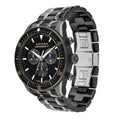 Movado Heritage Calendoplan Chronograph Black Dial Black Steel Strap Watch For Men - 3650125