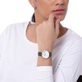 Emporio Armani Mother of Pearl Dial Green Leather Strap Watch For Women - AR11150