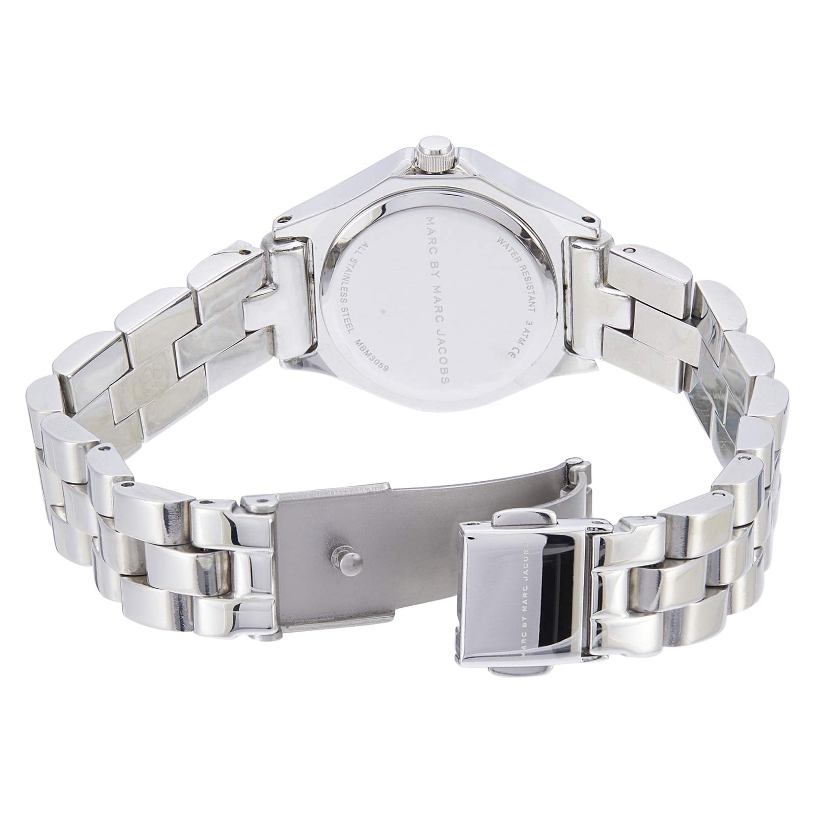 Marc Jacobs Blade Black Dial Silver Steel Strap Watch for Women - MBM3059