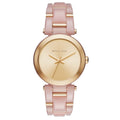 Michael Kors Delray Rose Gold Dial Pink Steel Strap Watch for Women - MK4316