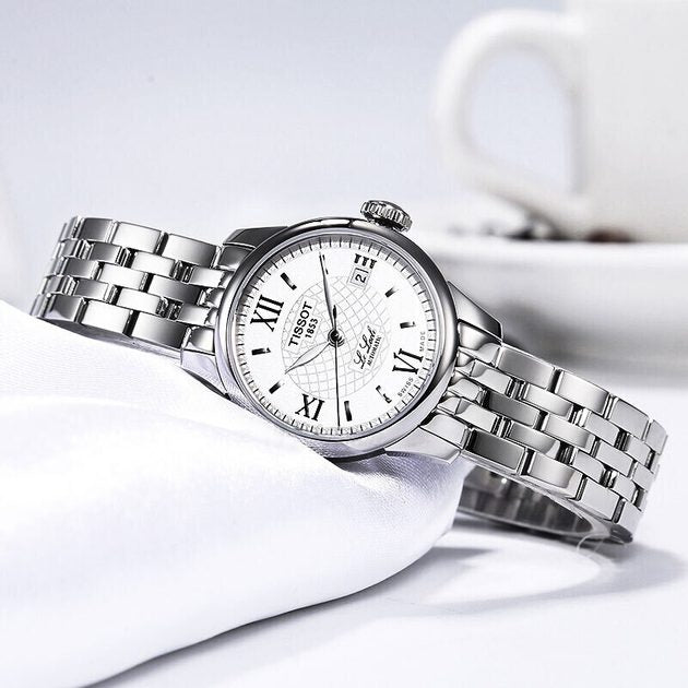 Tissot Le Locle Small Automatic Silver Dial Silver Steel Strap Watch For Women - T41.1.183.33