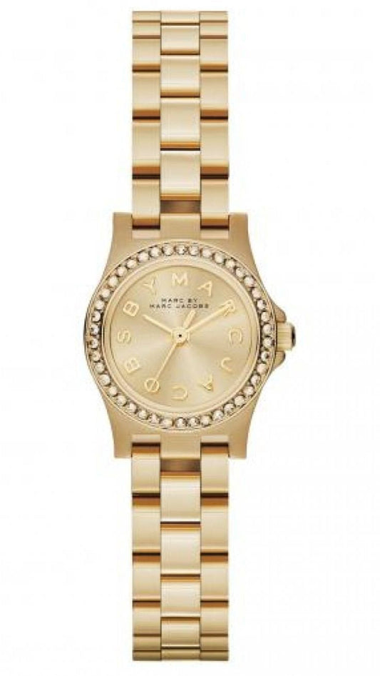 Marc Jacobs Henry Gold Dial Gold Steel Strap Watch for Women - MBM3277