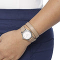 Burberry Utilitarian White Dial Pink Leather Strap Watch for Women - BU7847