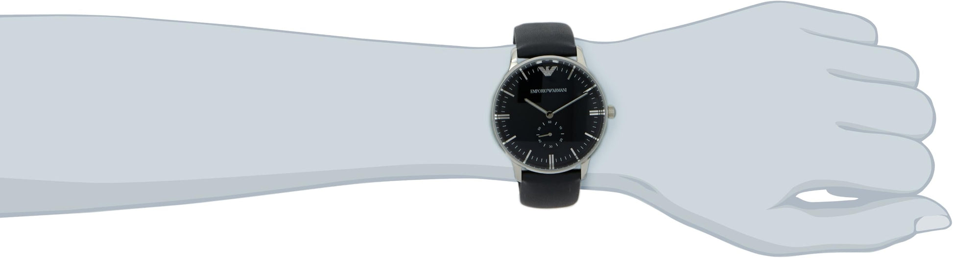 Emporio Armani Analog Quartz Blue Dial Blue Leather Strap Watch For Men - AR1647