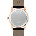 Movado Museum Classic Black Dial Black Leather Strap Watch For Men - 607060