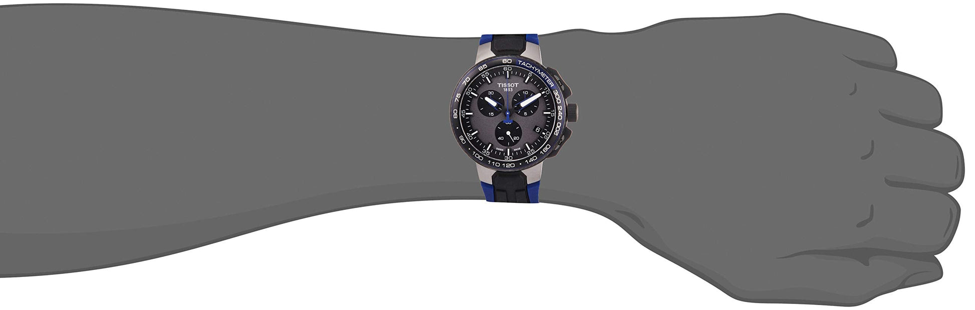 Tissot T Race Cycling Black Dial Two Tone Rubber Strap Watch For Men - T111.417.37.441.06