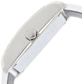 Calvin Klein Window White Dial White Leather Strap Watch for Women - K2M23120
