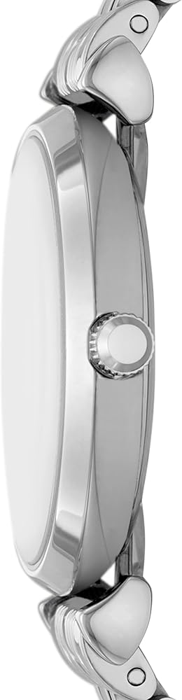 Emporio Armani Gianni T-Bar Quartz Silver Dial Silver Steel Strap Watch For Women - AR11445