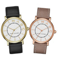 Marc Jacobs Roxy White Dial Cement Brown Leather Strap Watch for Women - MJ1533