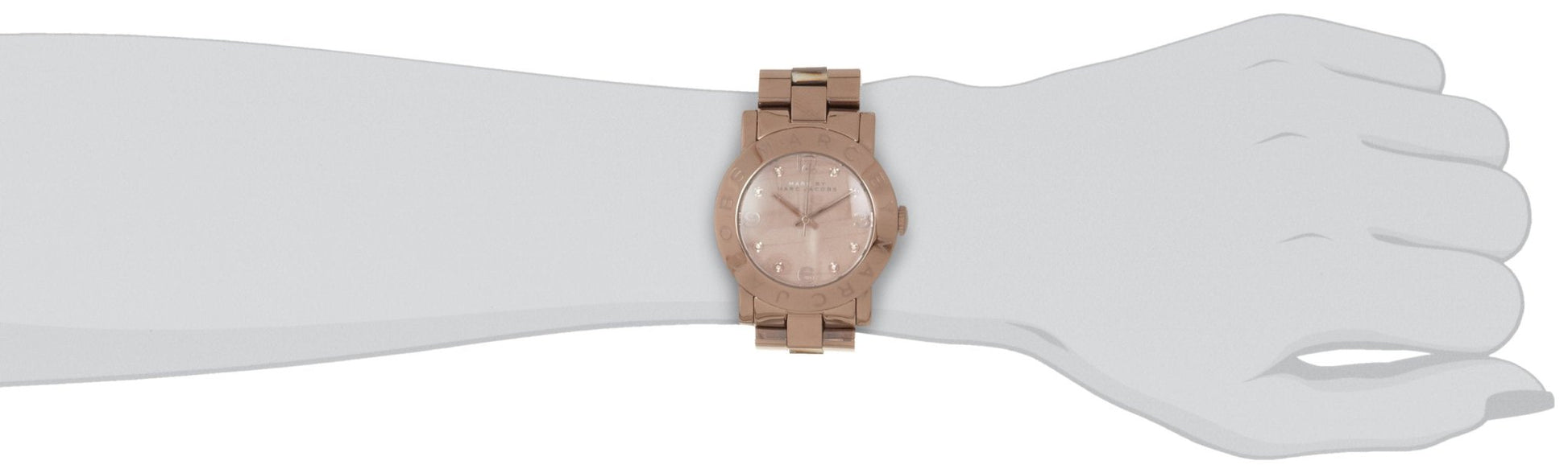 Marc Jacobs Amy Brown Dial Brown Steel Strap Watch for Women - MBM3119