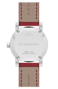 Burberry The City Silver Dial Red Strap Watch for Women - BU9232