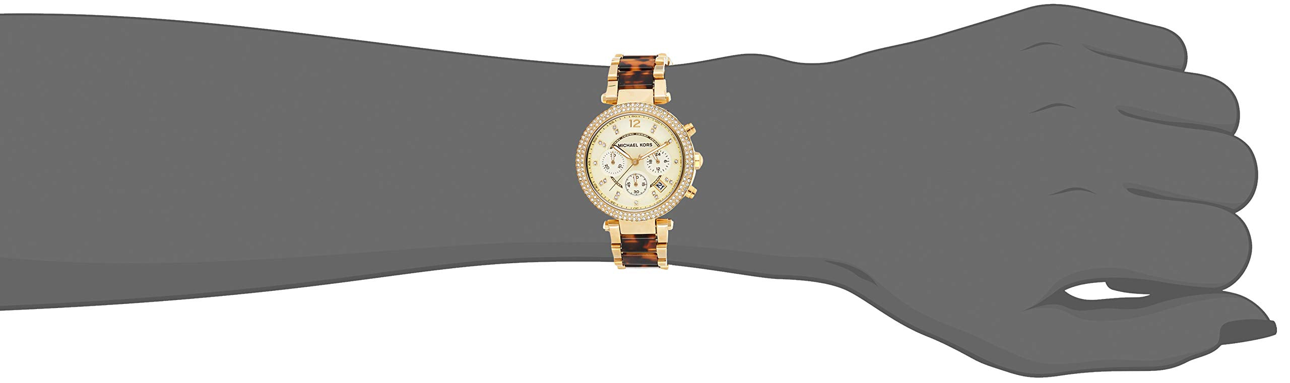 Michael Kors Parker Gold Dial Two Tone Steel Strap Watch for Women - MK5688