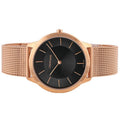 Calvin Klein Minimal Black Dial Rose Gold Mesh Bracelet Watch for Men - K3M2162Y