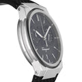 Salvatore Ferragamo Sapphire Chrono Black Dial Black Silicone Strap Watch for Men - SFME00121