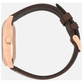 Emporio Armani Meccanico White Skeleton Dial Brown Leather Strap Watch For Men - AR60005