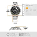 Michael Kors Everest Chronograph Black Dial Silver Steel Strap Watch For Men - MK8976