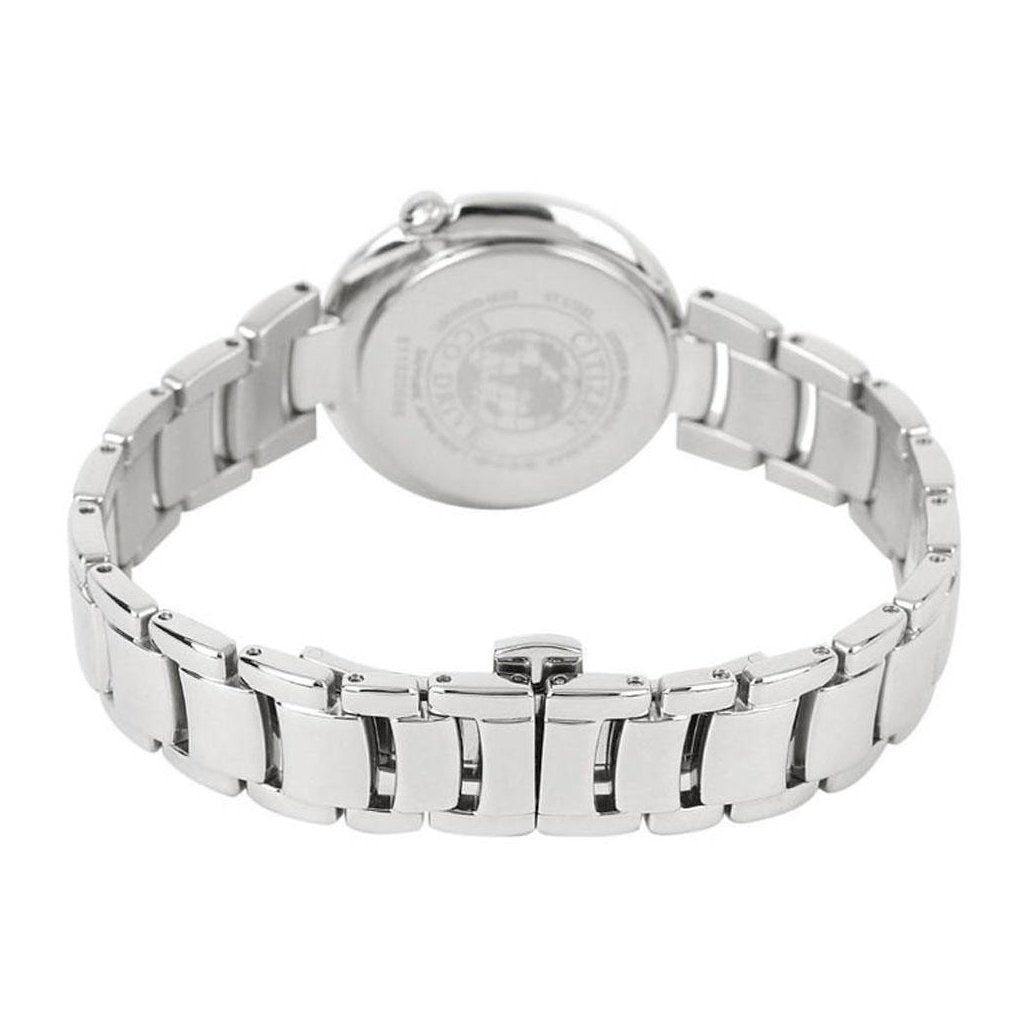 Citizen Eco Drive Mother of Pearl Dial Silver Steel Strap Watch For Women - EM0331-52W