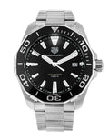 Tag Heuer Aquaracer Black Dial Silver Steel Strap Watch for Men - WAY111A.BA0928