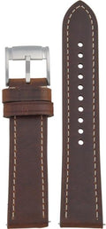 Fossil Pilot Chronograph White Dial Brown Leather Strap Watch for Men - FS5146