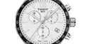 Tissot Quickster Chronograph NBA Golden State Warriors White Dial Two Tone NATO Strap Watch for Men - T095.417.17.037.15