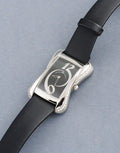 Maurice Lacroix Divina Black Dial with Diamonds Black Leather Strap Watch for Women - DV5012-SD531-120