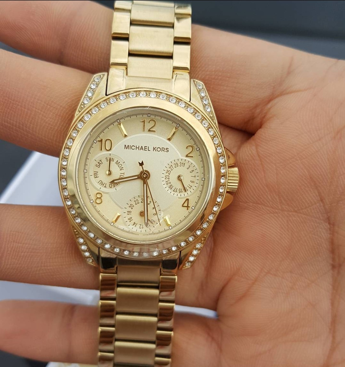 Michael Kors Blair Gold Dial Gold Steel Strap Watch for Women - MK5639