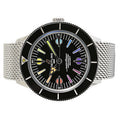 Breitling Superocean Heritage '57 Black Dial Silver Mesh Bracelet Watch for Men - A103701A1B1A1