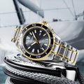 Citizen Eco Drive Promaster Diver Black Dial Two Tone Steel Strap Watch For Men - BN0194-57E