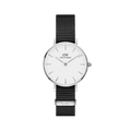 Daniel Wellington Classic Petite Cornwall White Dial Black Nylon Strap Watch For Women - DW00100252